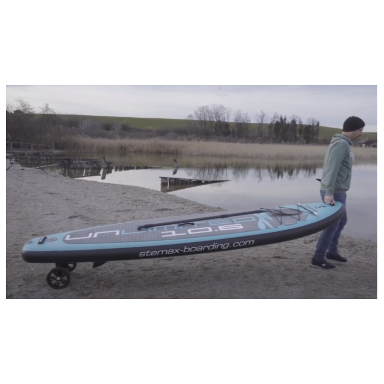 STEMAX Click-Kart – Klappbarer SUP-Trolley, Leicht, Für US-Finbox & Schiebefinnen, Nur 1,45 Kg